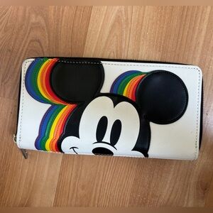 Loungefly Disney Mickey Mouse Peekaboo Rainbow Zip-Around Wallet